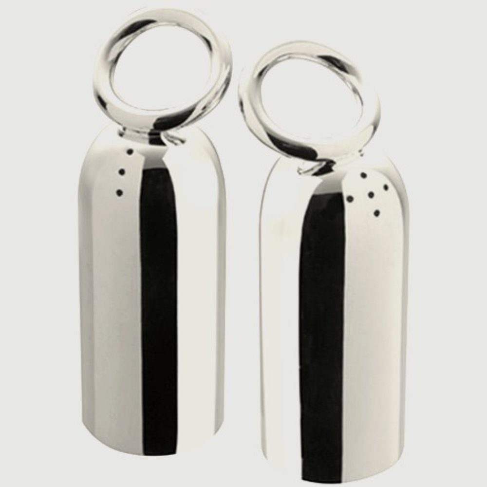 Christofle Vertigo Silverplate Salt & Pepper Shakers NIB